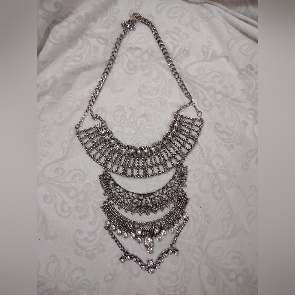 Stunning Silver Statement Necklace